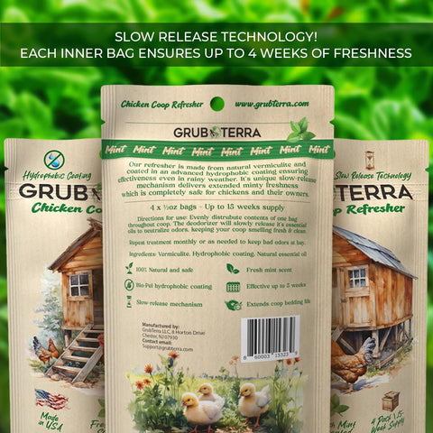 GrubTerra multi-animal enclosure use suits poultry coops and runs.