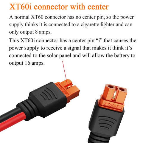 GRZWAYS XT60i female to O ring connector for quick battery pack connections.