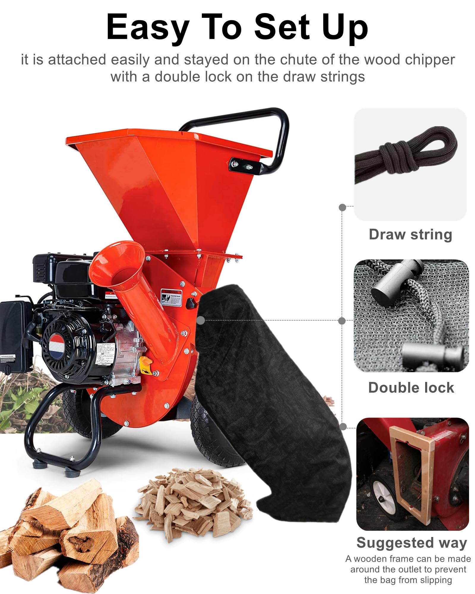 GS Alderaul double-lock drawstrings ensure secure attachment and leak-free operation.