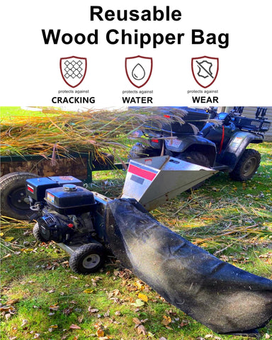 GS Alderaul bag efficiently captures leaves and wood chips during cleanup.