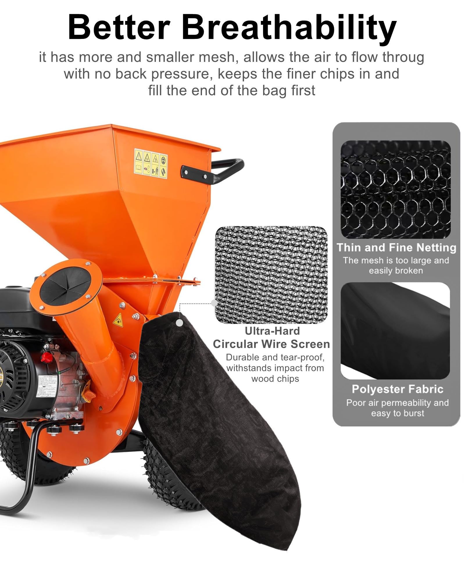GS Alderaul universal-fit bag attachment works with many chippers.