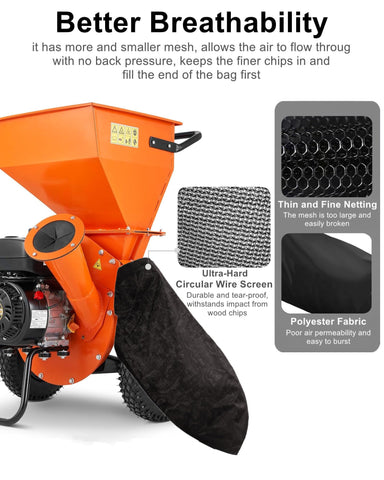 GS Alderaul universal-fit bag attachment works with many chippers.