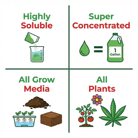 GS Plant Foods Cal-Mag 420 powder in container for easy storage