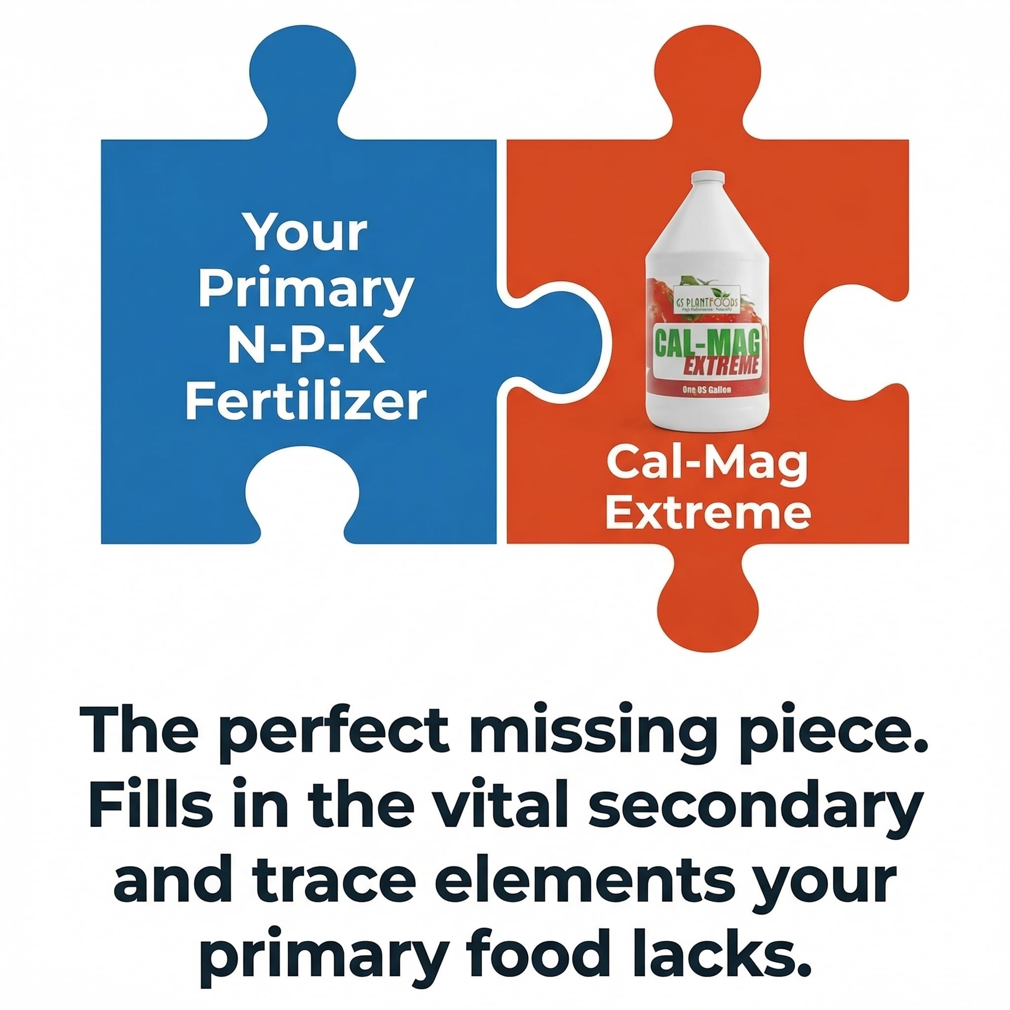 GS Plant Foods Cal-Mag Extreme soil-application scene illustrating root zone feeding