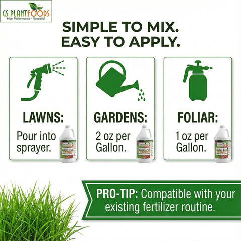 GS Plant Foods compatibility with fertilizers in diverse garden bed setup.