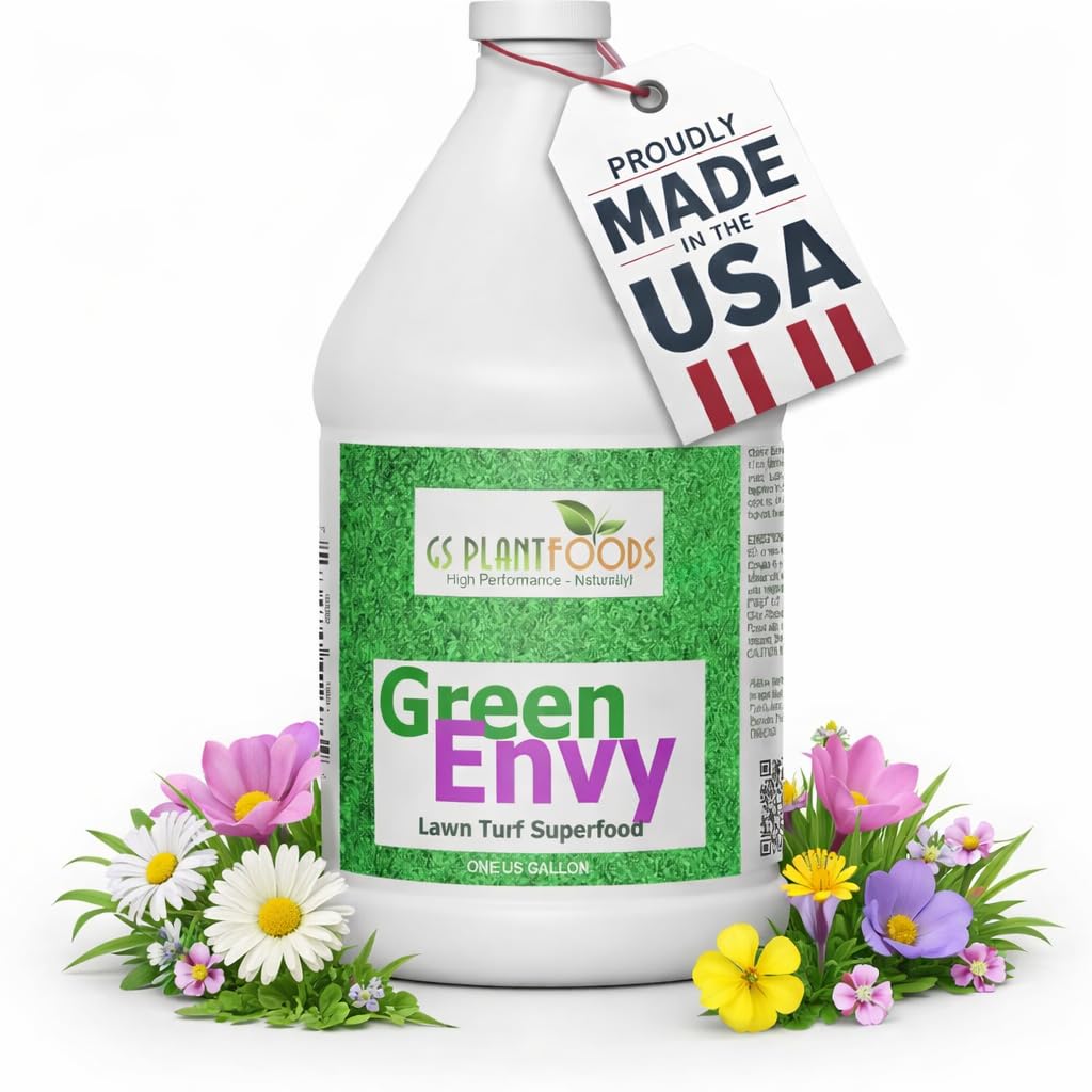 GS Plant Foods Green Envy bottle ready for fall lawn care