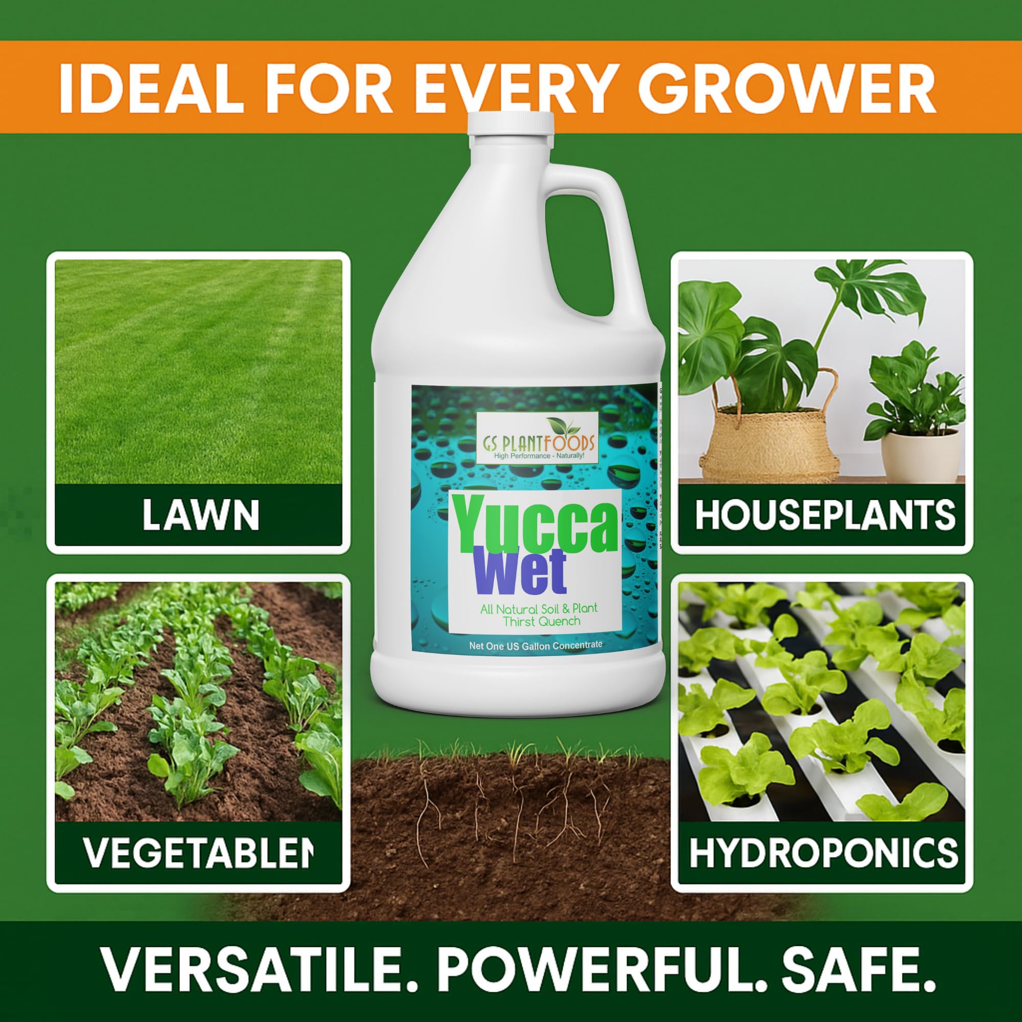 Lawn scene with GS Plant Foods improving water penetration