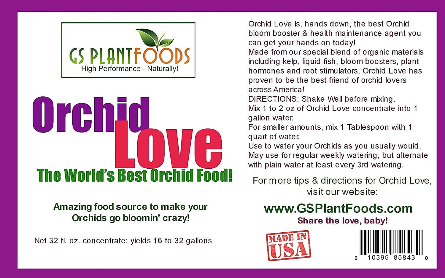 Orchid Love is safe for all indoor and outdoor orchid types