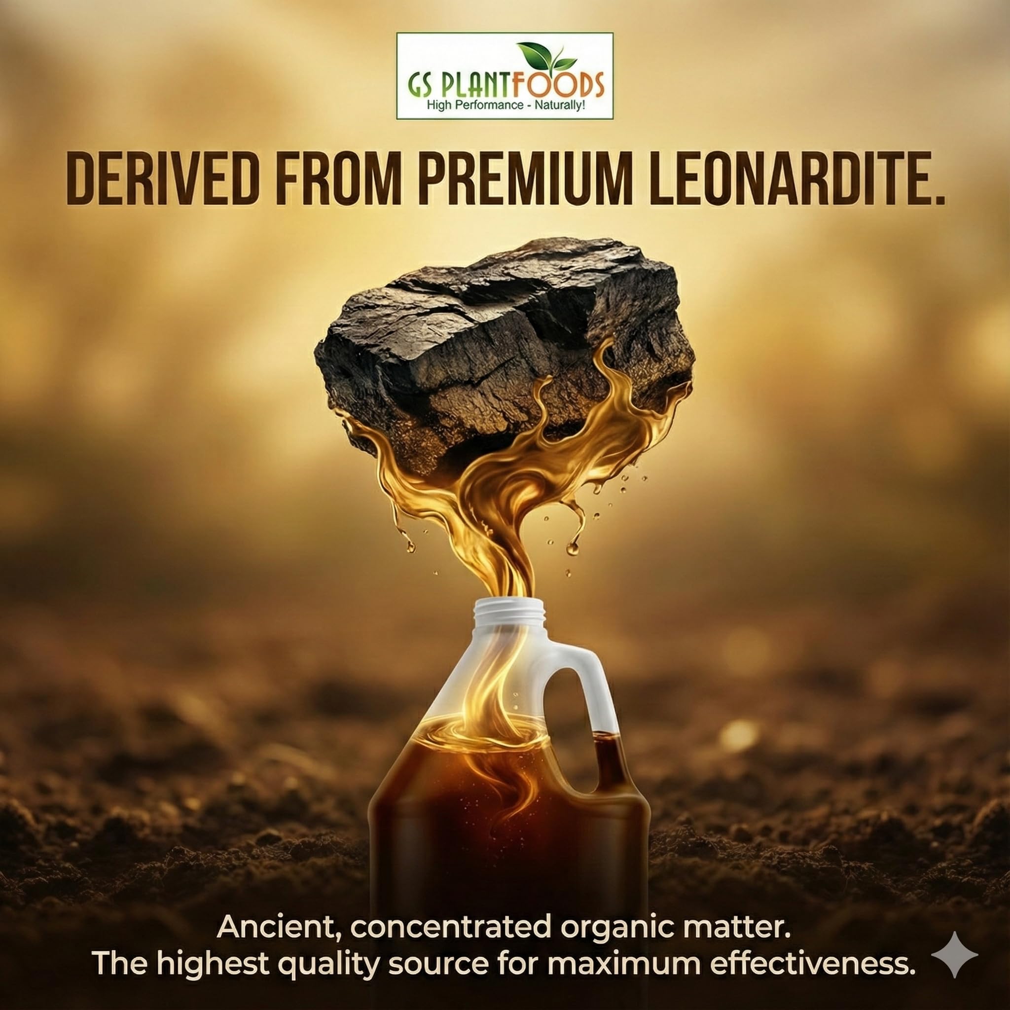 GS Plant Foods OMRI badge on packaging for organic-approved soil amendments.