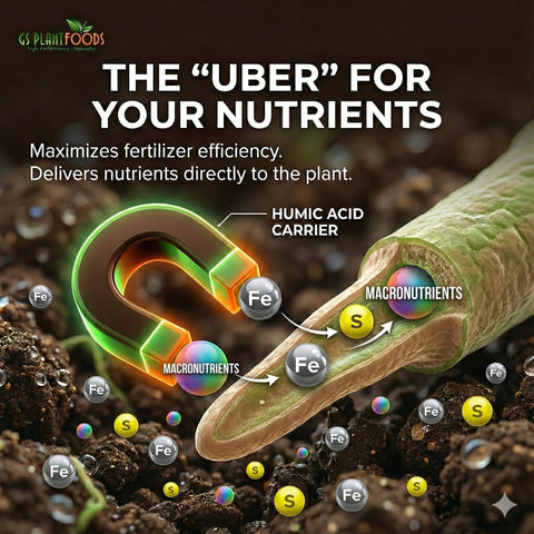GS Plant Foods root zone health image showing balanced nutrient exchange in soil.