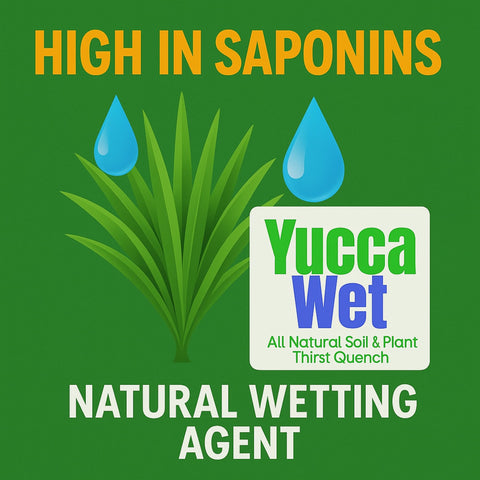 GS Plant Foods Yucca extract bottle supports plant hydration under drought