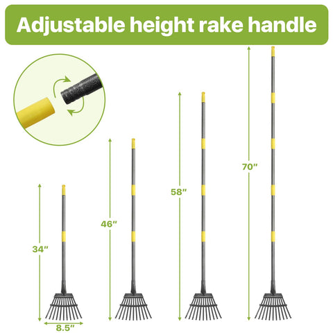 GSBLUNIE rake with anti-rust coating built to withstand outdoor use