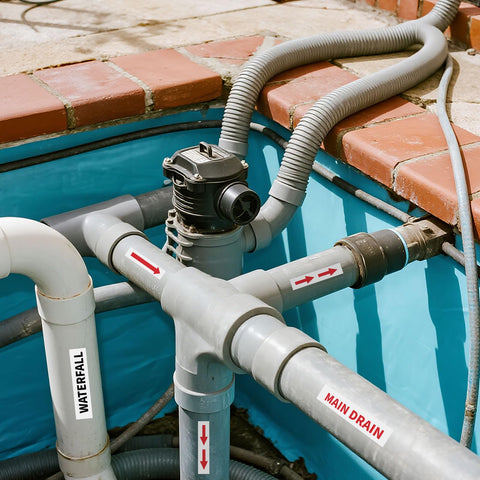GSCWLD valves and pumps labeled with clear text for fast identification.