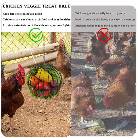 GSHWXD chicken veggie ball side view demonstrates versatile feeding capacity.