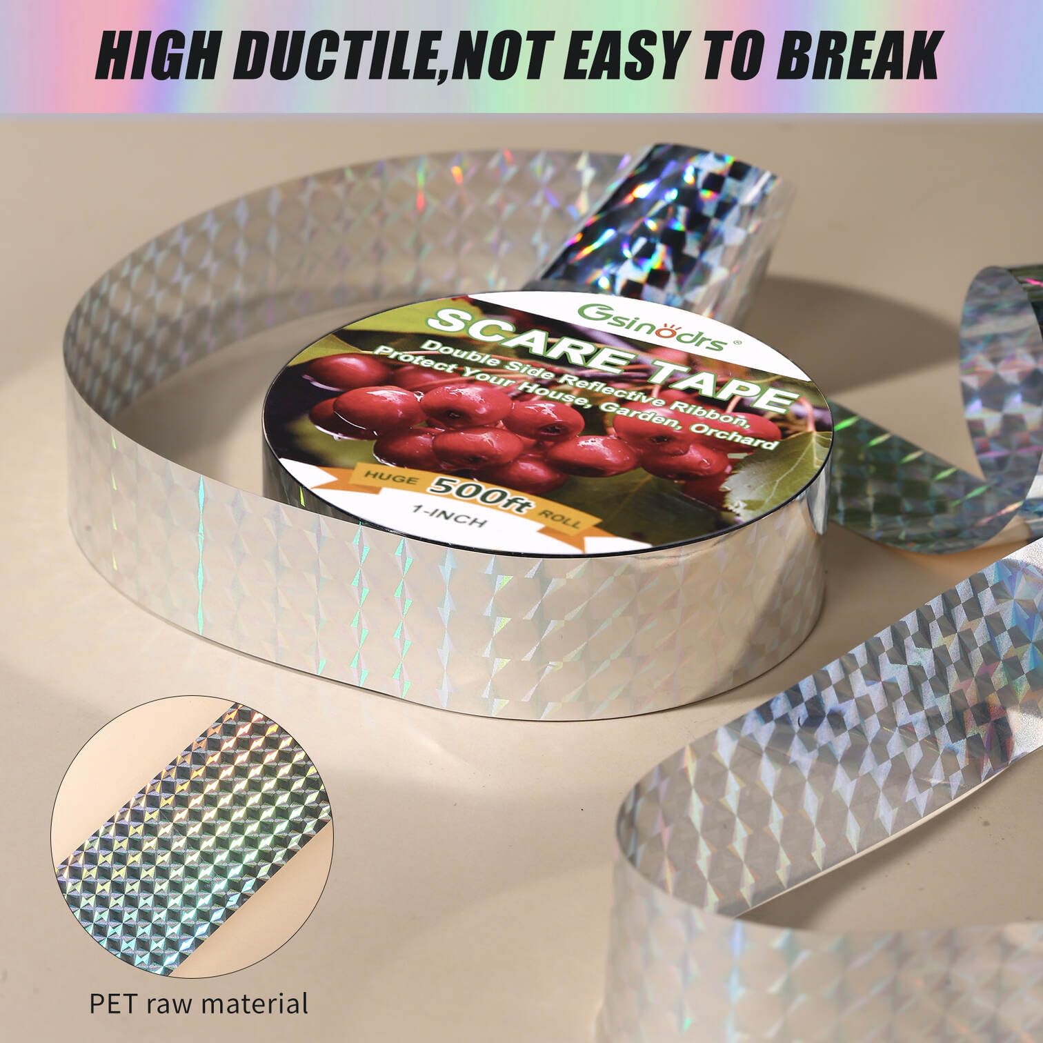 GSINODRS easy-tie-on tape ready for rooftops or trees