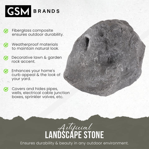 GSM Brands fake rock with anchored installation holes for secure placement