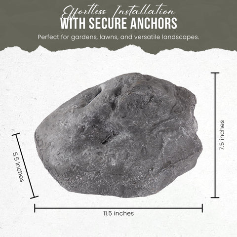 GSM Brands large, lightweight fake rock for easy garden accents