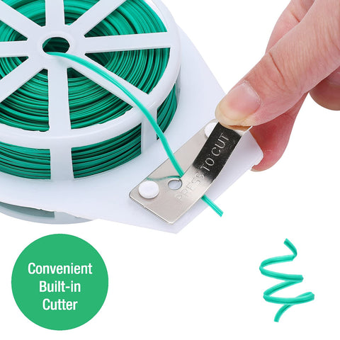 GSM Brands green plastic coating protects stems during outdoor use.