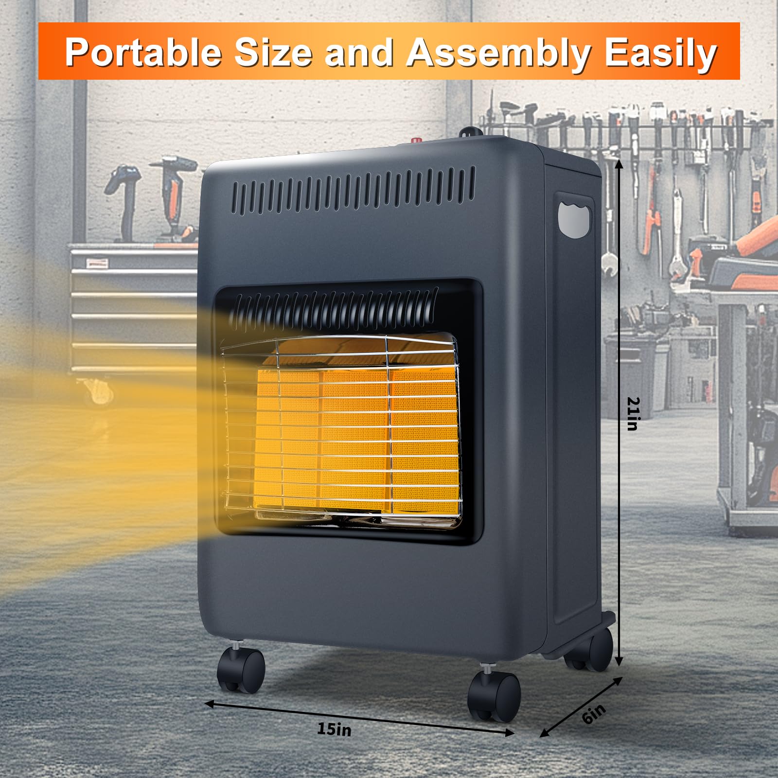 Gsmhoat outdoor heater with ODS and tip-over safety for reliable outdoor use.