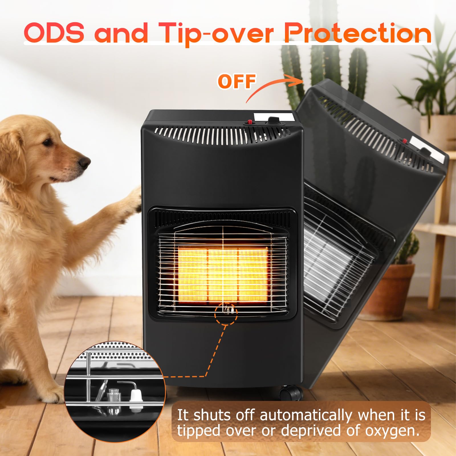 Gsmhoat 18,000 BTU heater with adjustable heat settings