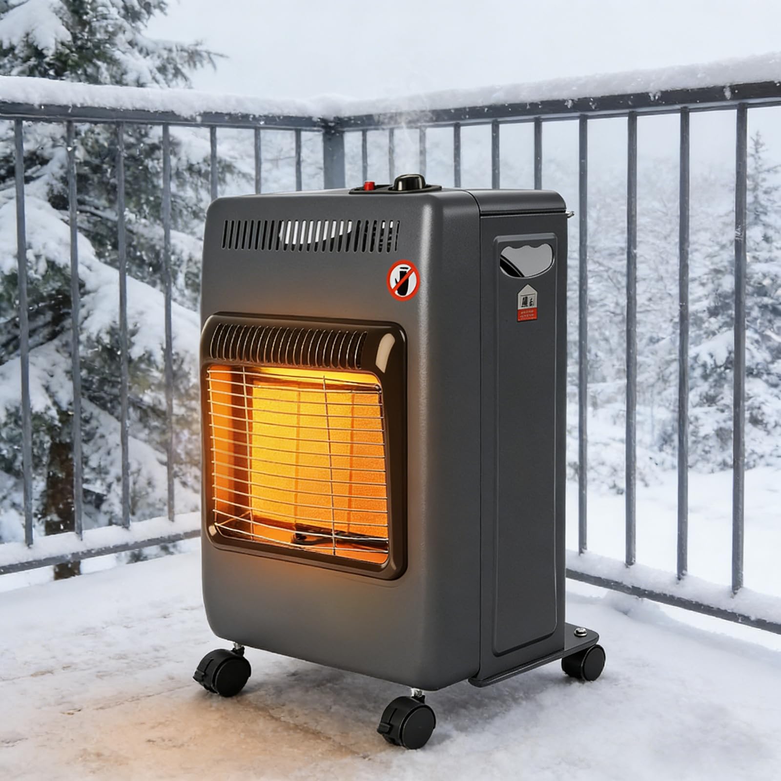 Gsmhoat heater base keeps the 20lb propane tank stable during use.