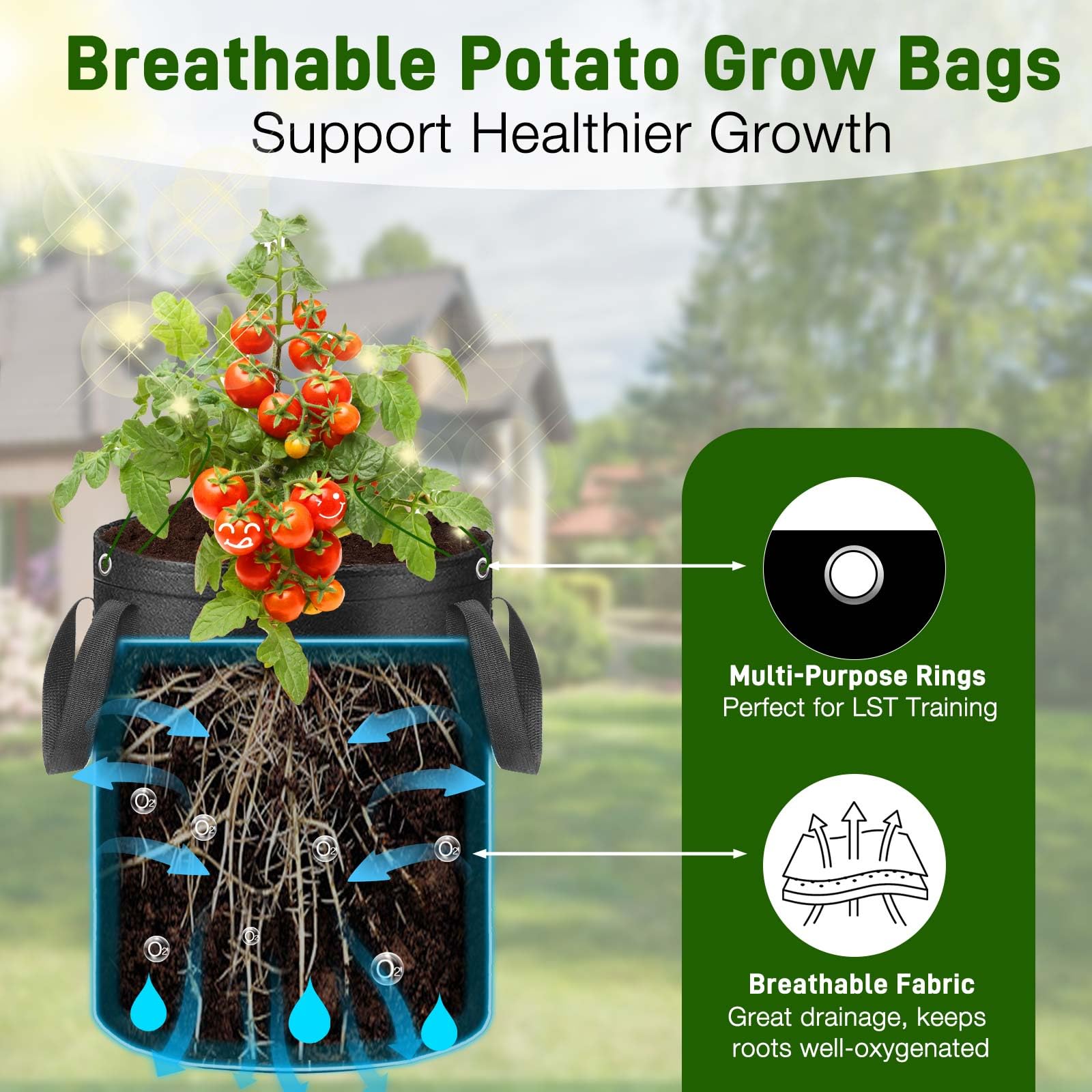 Gsonia non-woven bag illustrating strong drainage to prevent waterlogging.