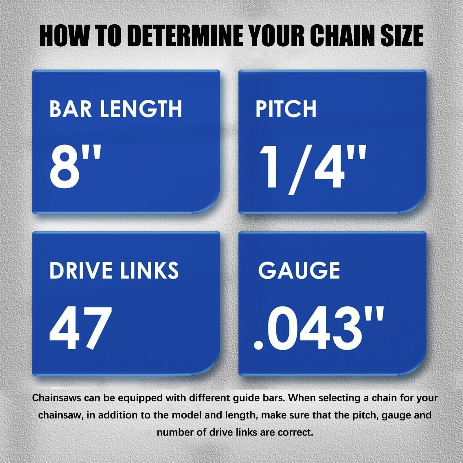 GSSHBR mini chainsaw chain with 1/4 inch pitch and .043 inch gauge for precise trimming
