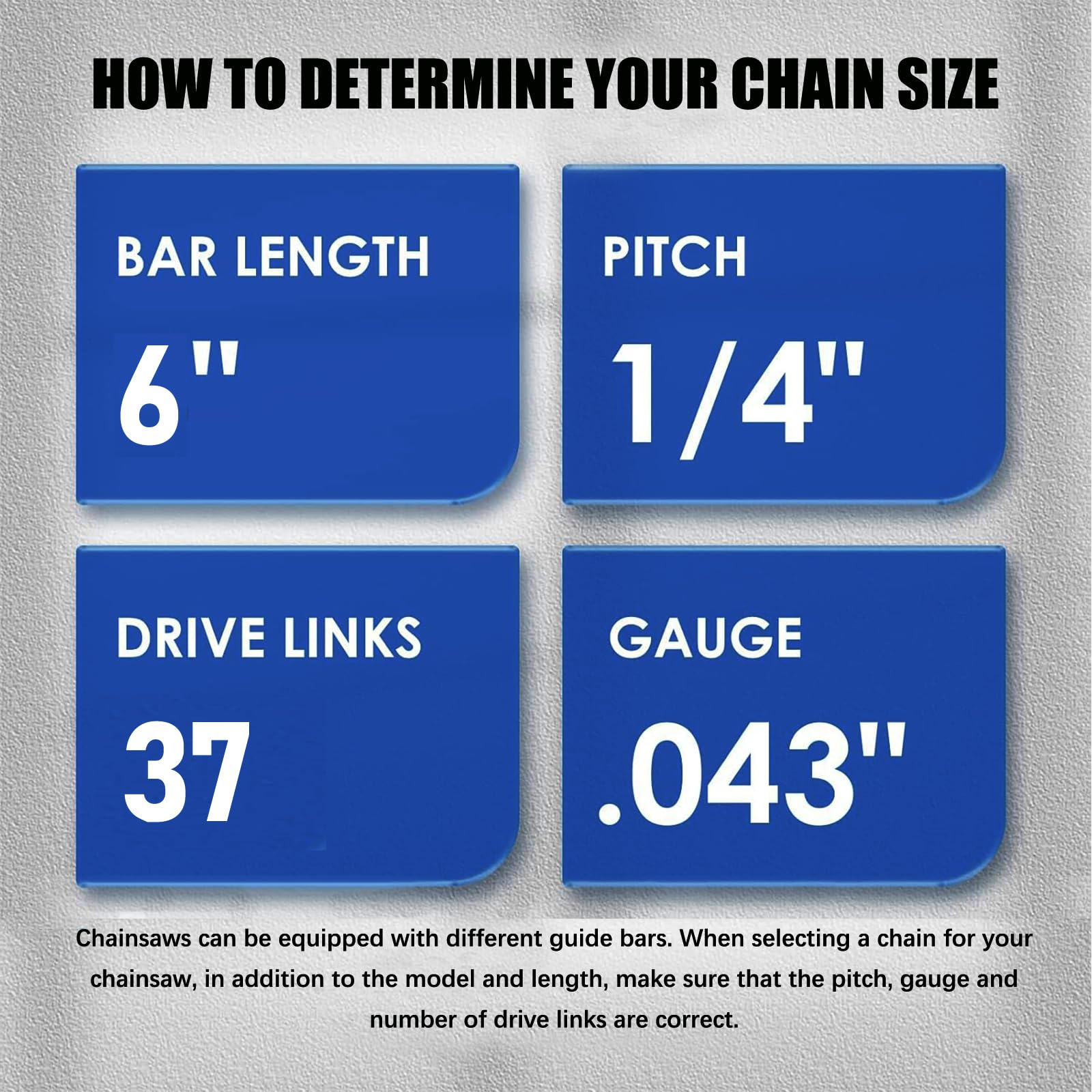 GSSHBR 6-inch mini chainsaw chain close-up shows sharpened teeth.