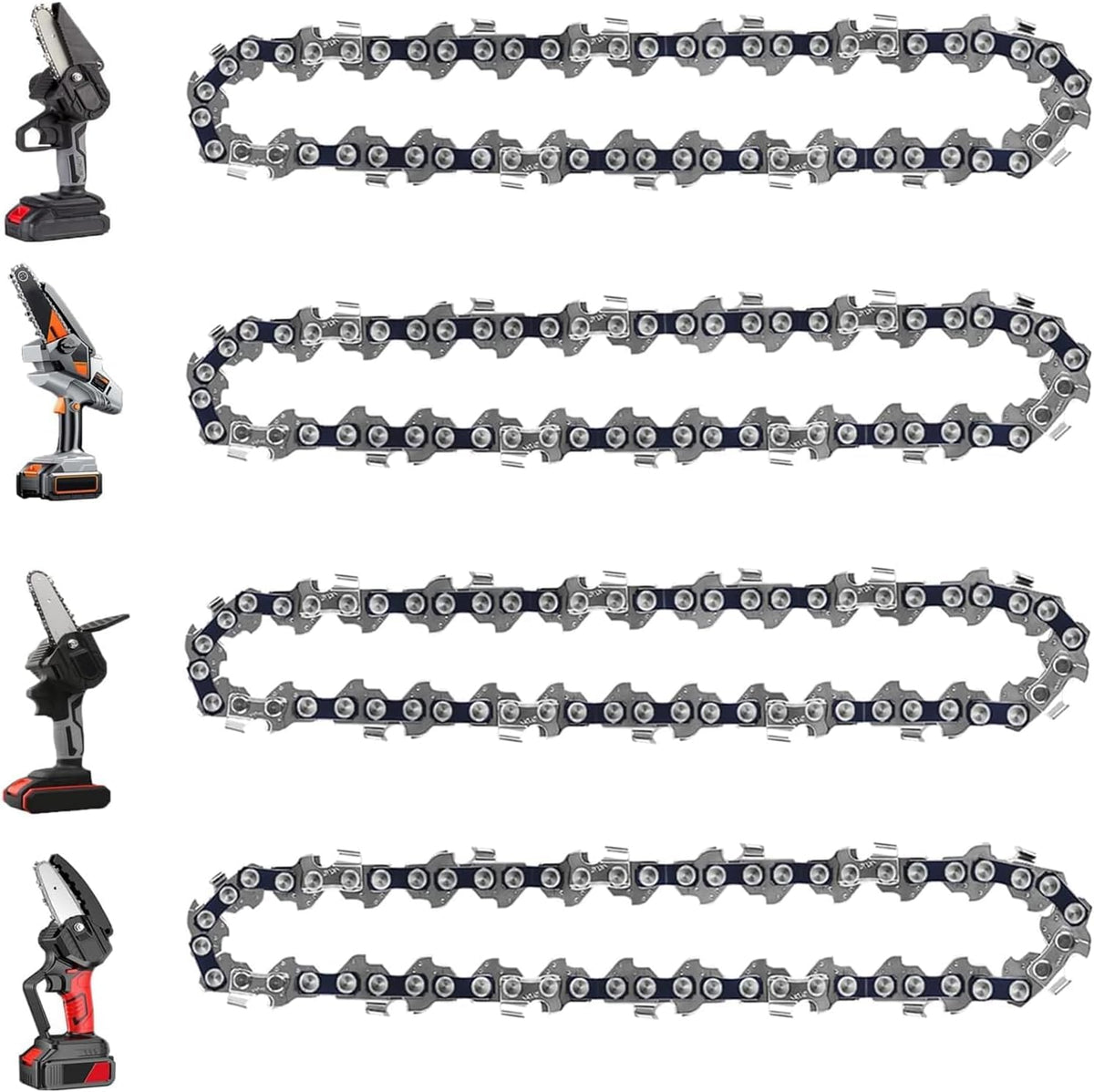 GSSHBR 6-inch mini chainsaw chain pack for replacement and pruning tasks.