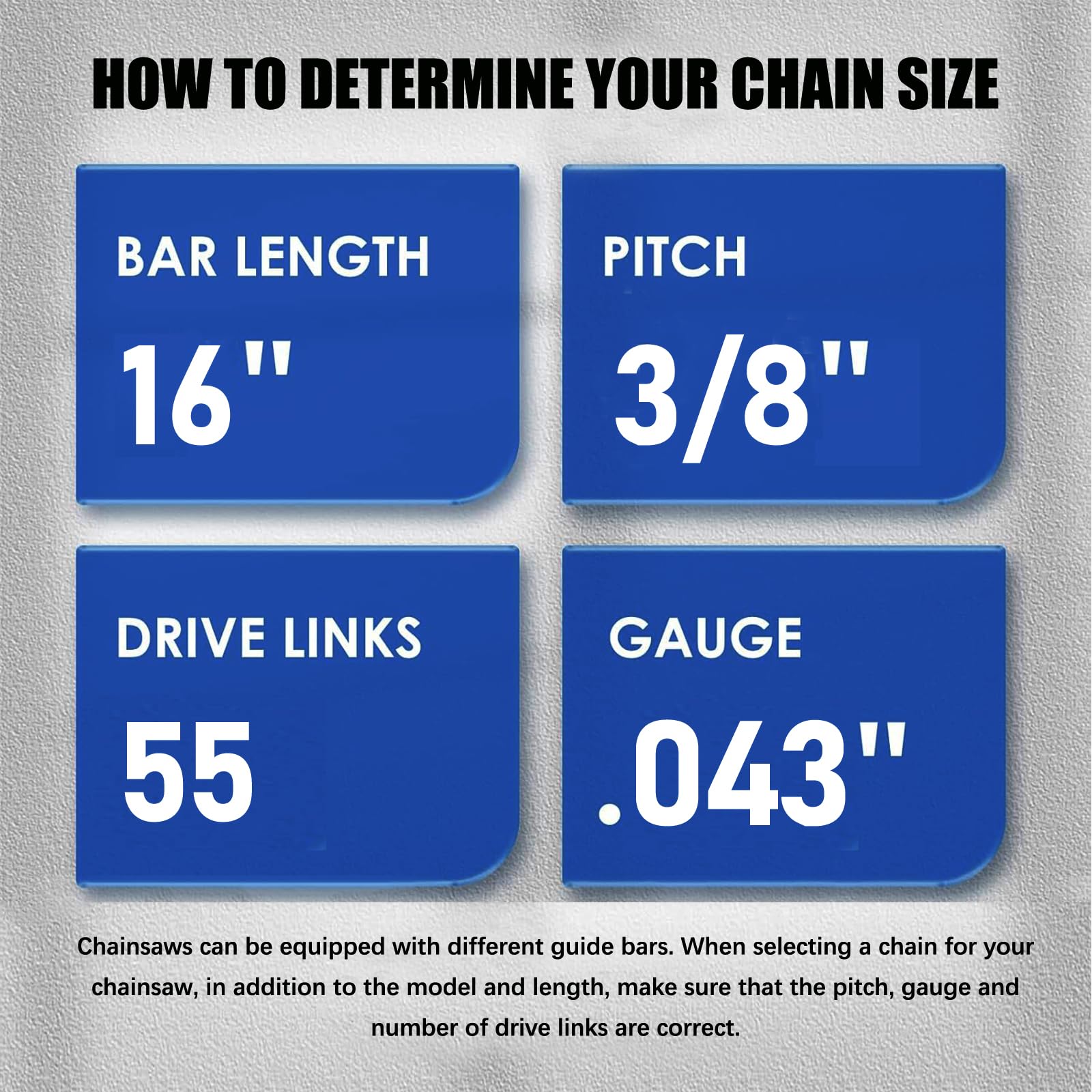GSSHBR Stihl compatibility check guide helps verify proper chain size.