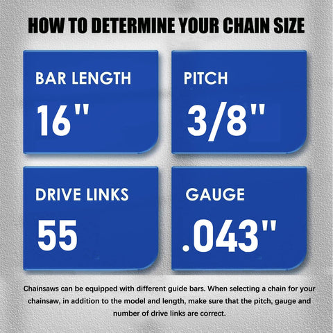 GSSHBR Stihl compatibility check guide helps verify proper chain size.
