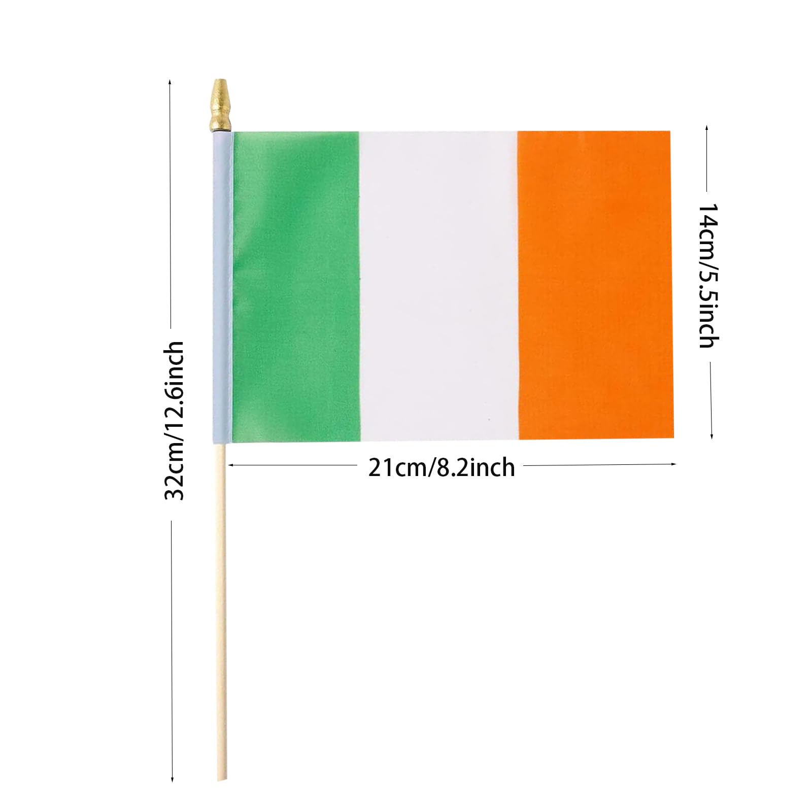 GSYLPFT Irish flag on a 12-inch pole ideal for desk banners