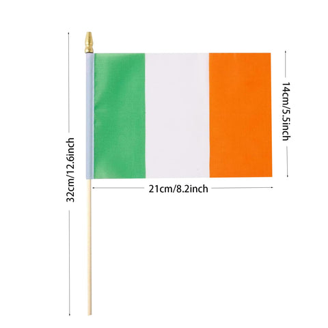 GSYLPFT Irish flag on a 12-inch pole ideal for desk banners