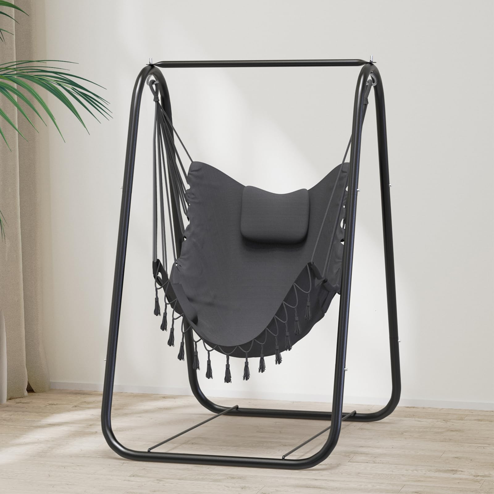 G TALECO GEAR Hammock Chair with Stand pillow detail emphasizes cervical support and comfort