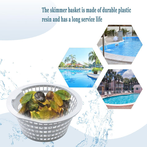 Gteana skimmer basket installation shown for above-ground or in-ground pools