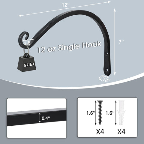 Gtongoko 2-pack metal plant hooks for versatile hanging