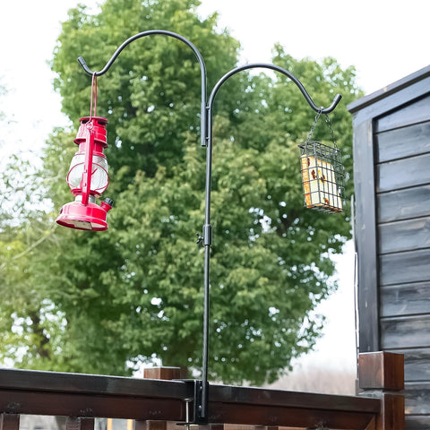 Gtongoko 35-inch hook mounted on railing offers easy, tool-free assembly.