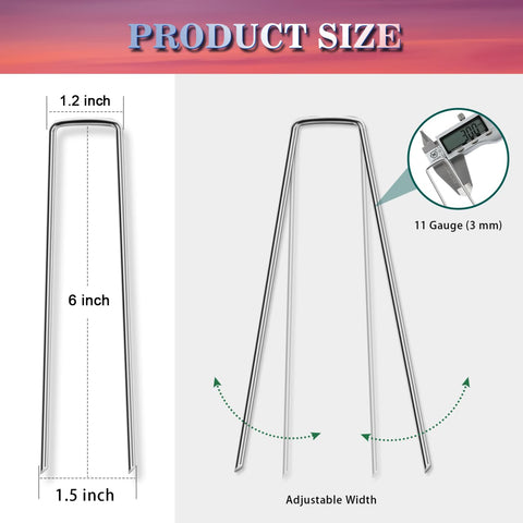 Gtongoko 50-pack stakes in box ideal for weed barrier and netting security