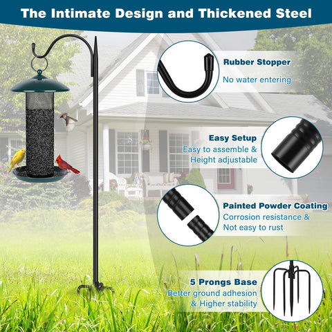 Gtongoko 63-inch hook height for tall lanterns and feeders.