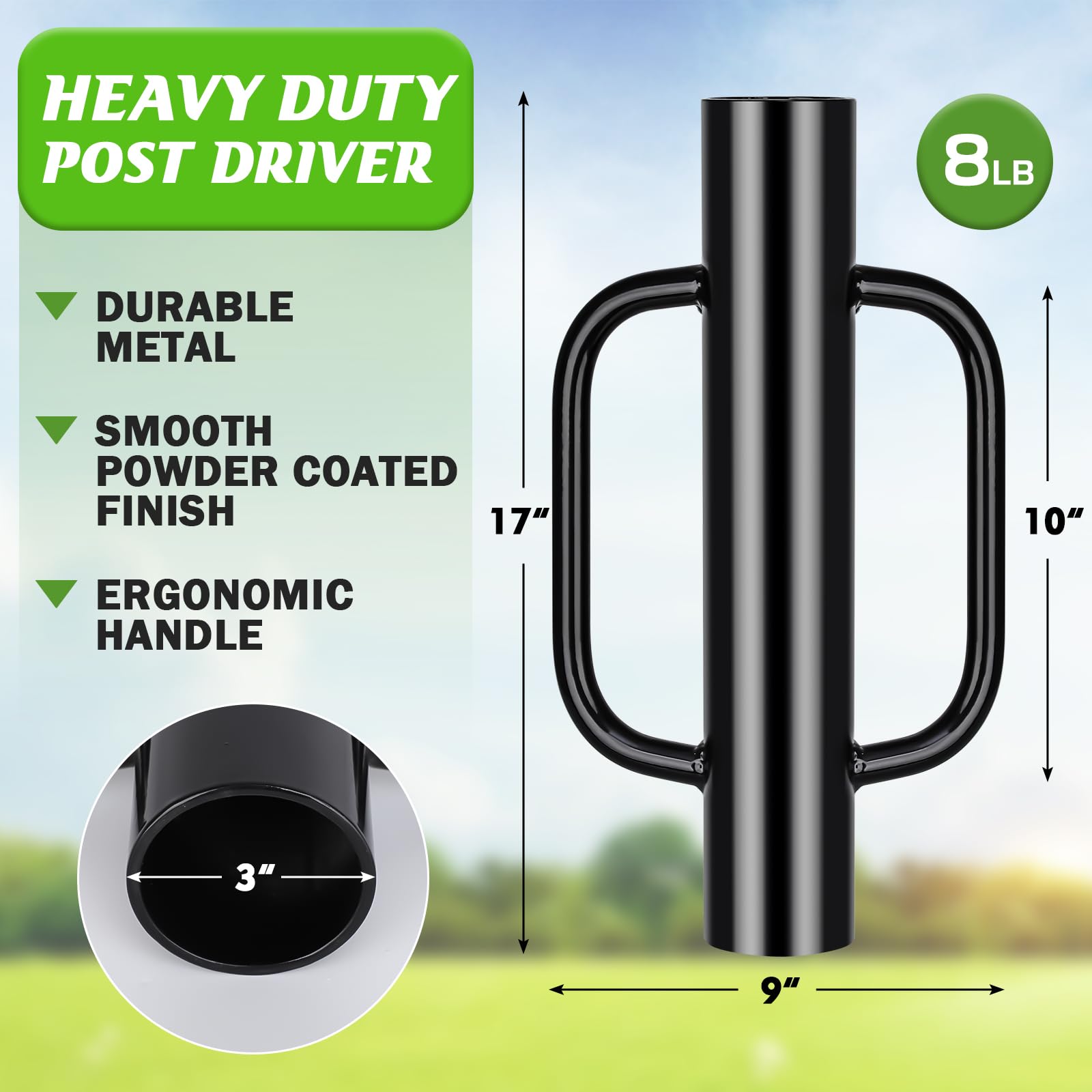 Gtongoko T-post driver in action for quick ground installation