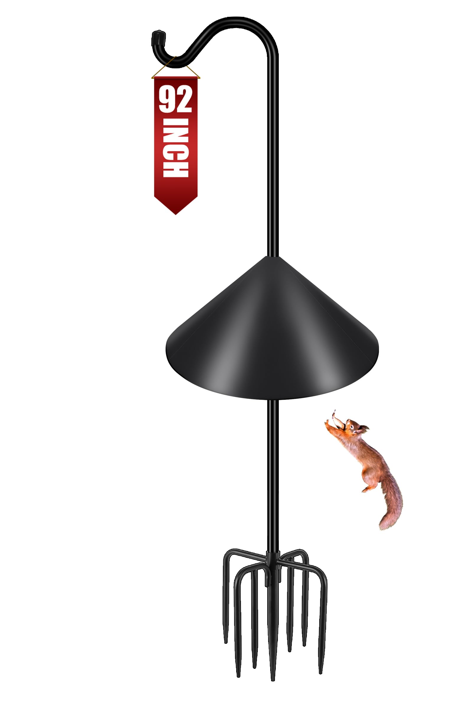 Gtongoko bird feeder pole in 92-inch height offers sturdy, squirrel-resistant feeding setup