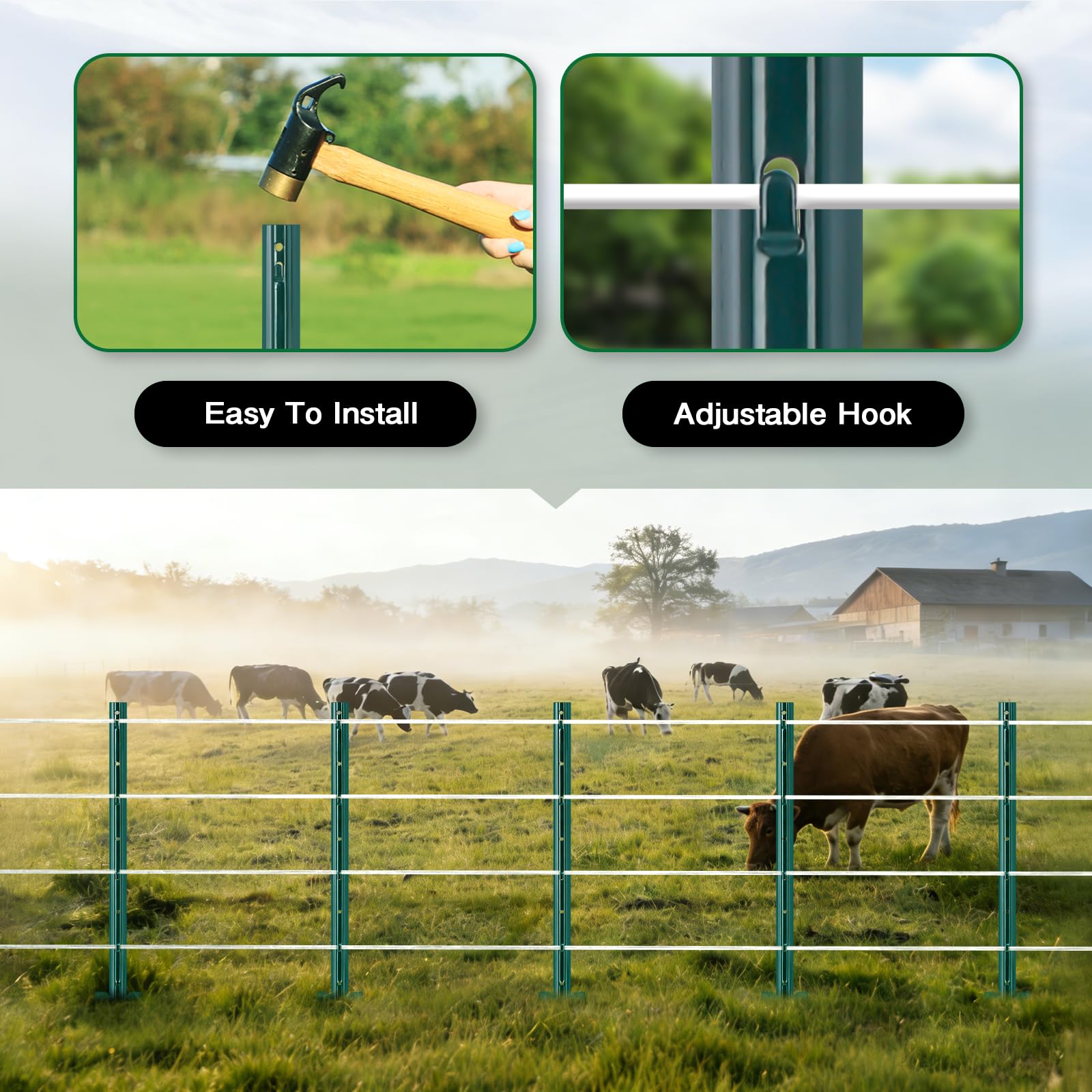 Gtongoko posts compatible with wire mesh and chicken wire fencing