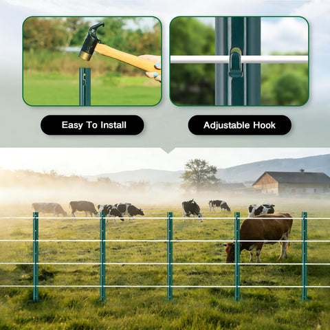 Gtongoko posts compatible with wire mesh and chicken wire fencing