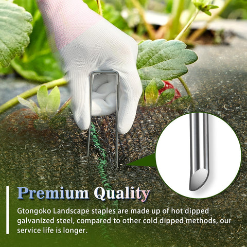 Gtongoko durable hot-dip galvanized steel stakes for reliable lawn anchoring