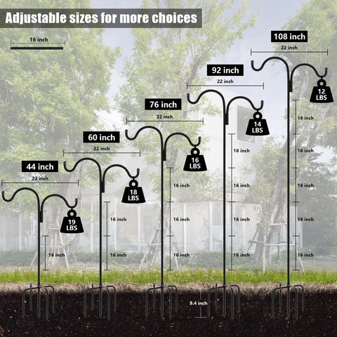 Gtongoko five-prong base enhances ground stability for upright garden displays.