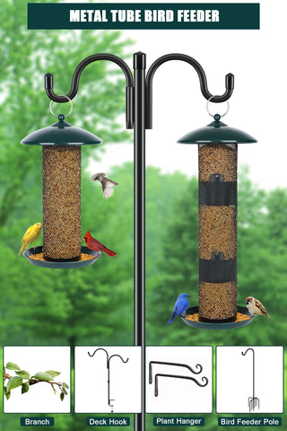 Gtongoko green hanging bird feeder is ideal for outdoor finch watching.