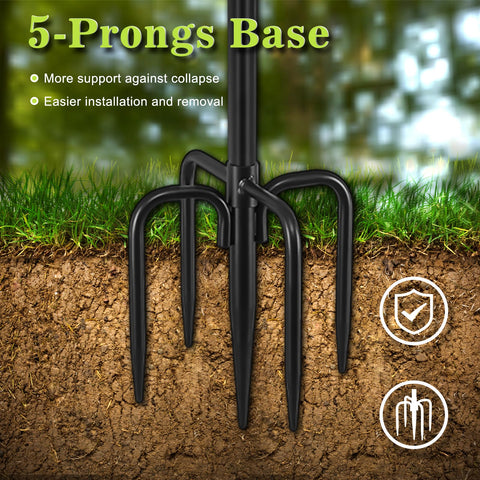 Gtongoko easy ground insertion thanks to pointed bottom fork design.