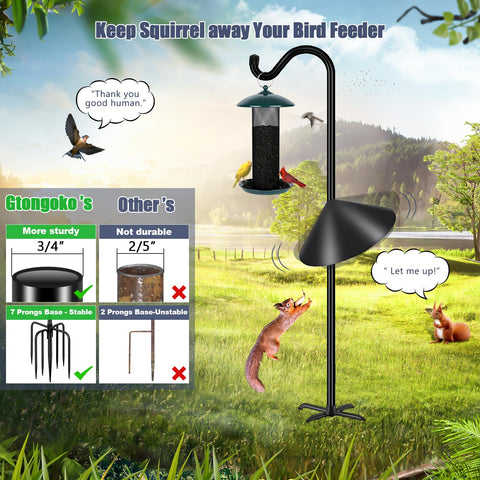 Gtongoko heavy-duty stand resists wind and prevents bending