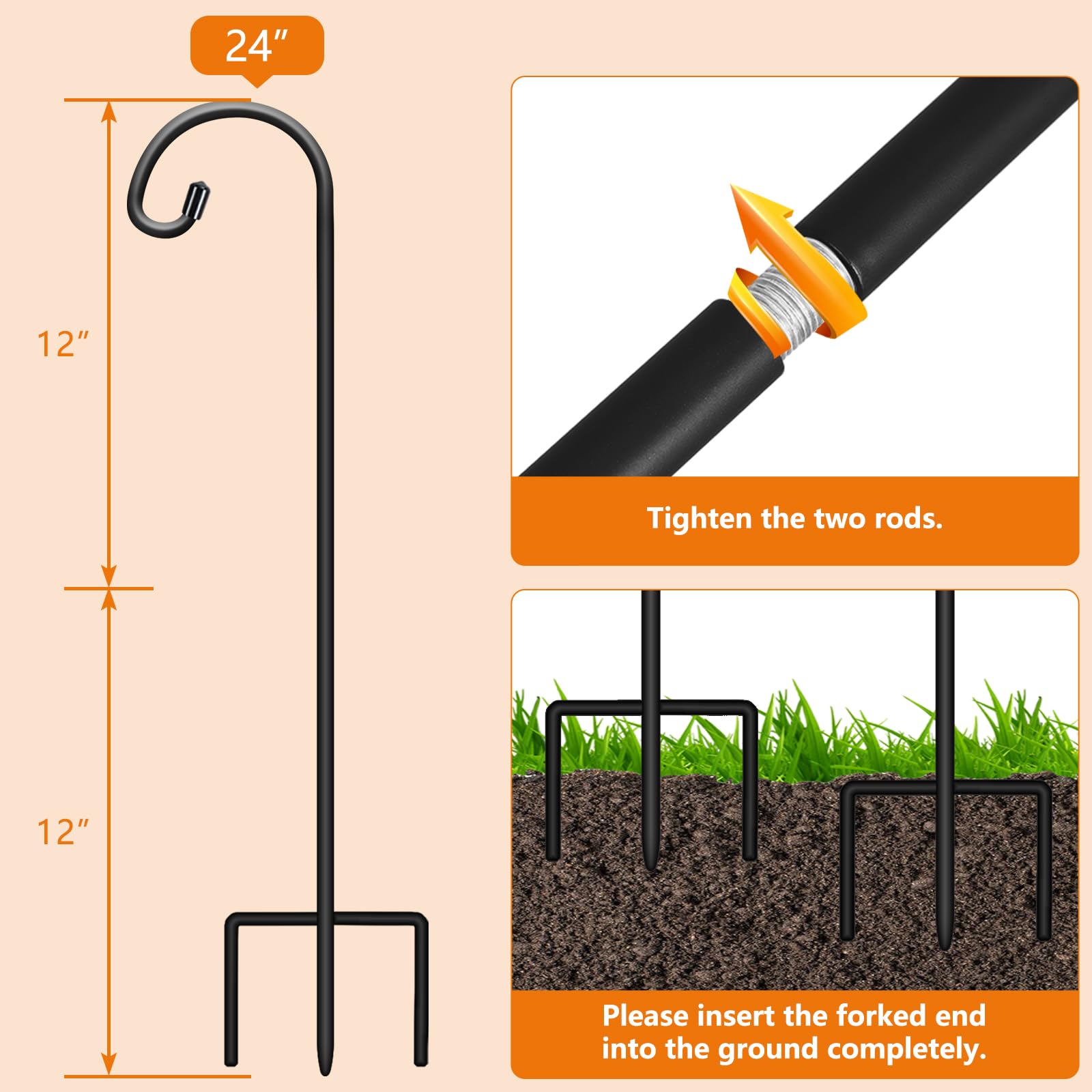 Gtongoko lantern-solar-light hanger securely displays solar lights