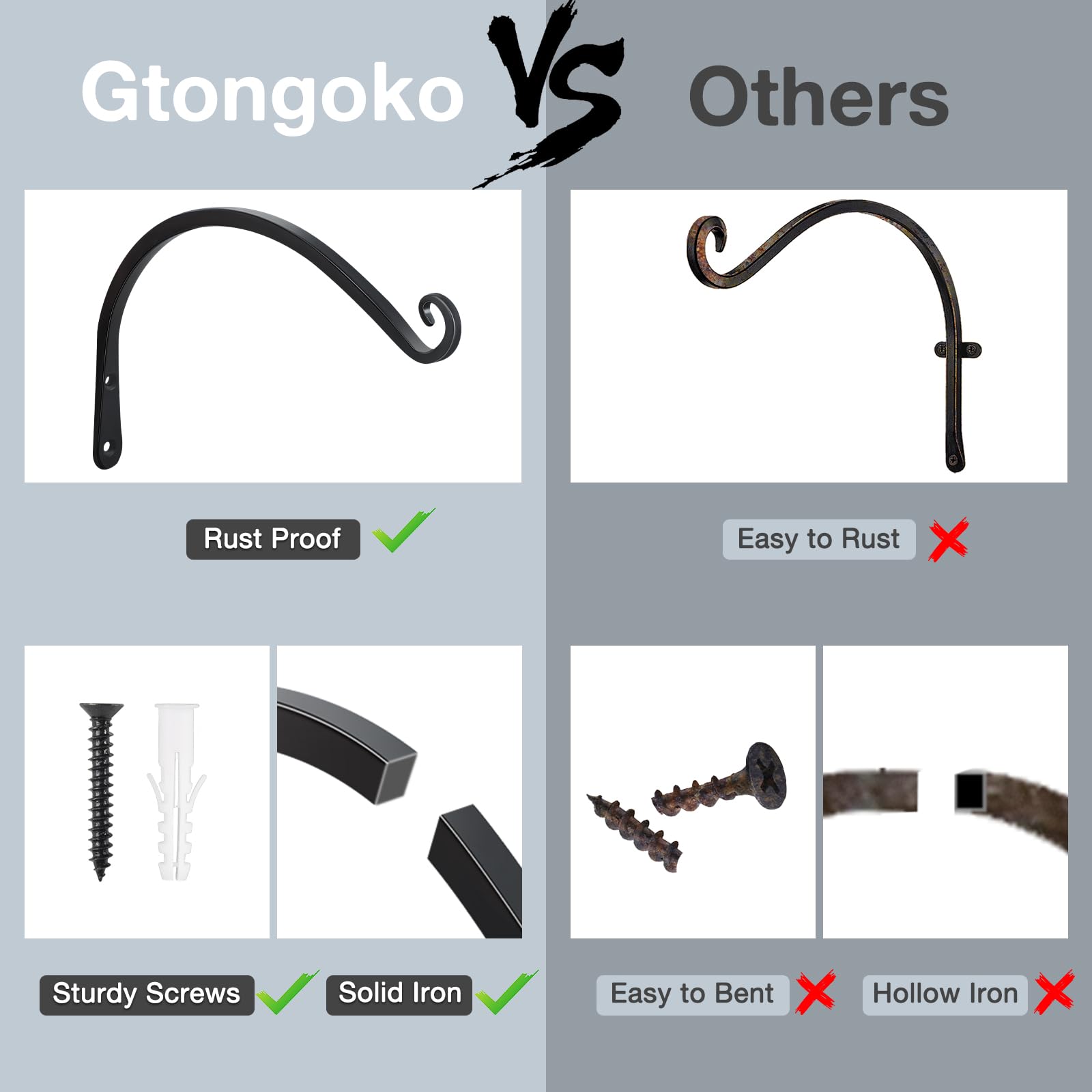 Gtongoko multi-purpose hanging hook with plants and décor